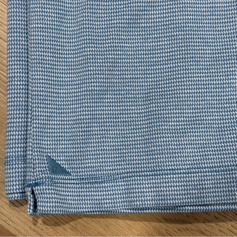 UNTUCKit Damaschino Jacquard Houndstooth Polo Shirt XL Short‎ Sleeve Office Work - Picture 14 of 14